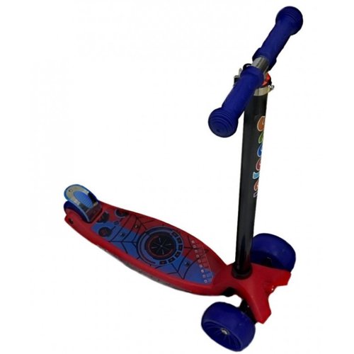 Самокат Scooter, детский складной самокат, самокат синего цвета, светящиеся колеса, светящиеся панель (дека) с музыкой