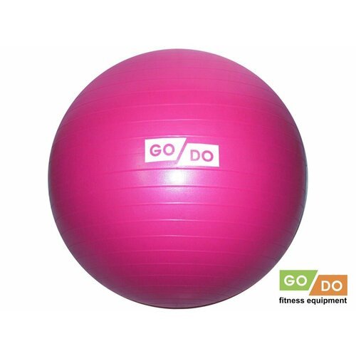 Мяч для фитнеса матовый d - 55 см GO DO : FB-55 (Малиновый)