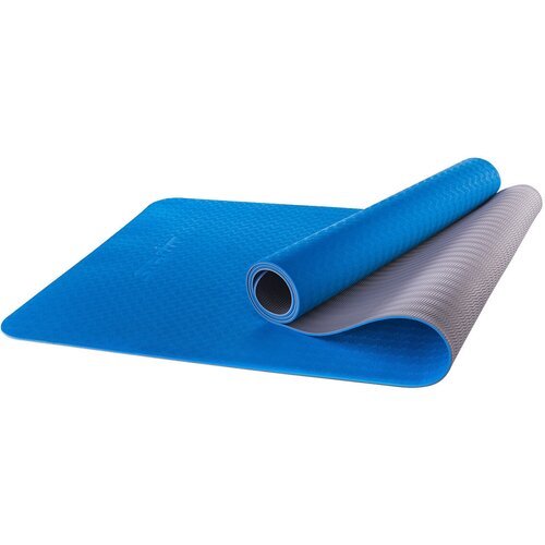 Коврик для йоги Starfit TPE-PROFI с чехлом, 4 мм синий