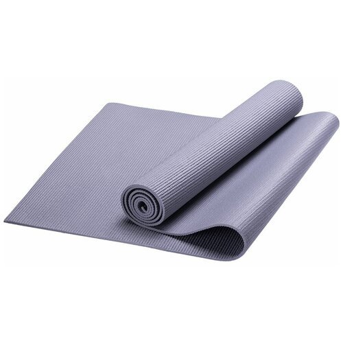 Коврик для йоги, PVC, 173x61x0,3 см (серый)