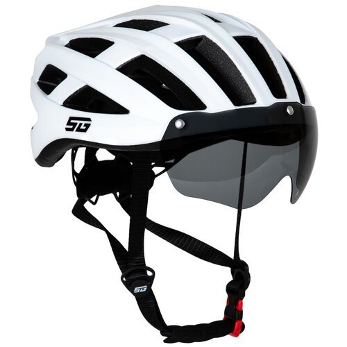 Шлем защитный STG, TS-33 с визором и фонарем, L, белый