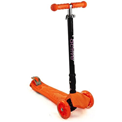 Детский 3-колесный городской самокат Triumf Active Maxi Flash Plus SKL-07CL, оранжевый