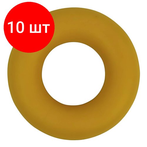 Комплект 10 штук, Эспандер кистевой 40 кг, желтый, 00000077398