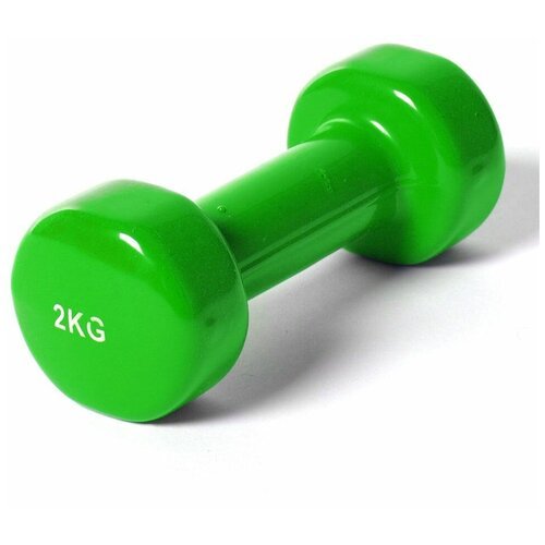 B35016 Гантель виниловая 2.0 кг (зеленая)
