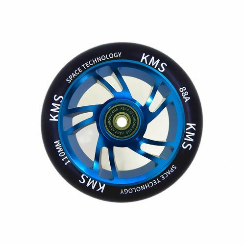 Колесо Sport для трюкового самоката 110 мм Спиральная звезда синее (алюминий) KMS 805404-KR3