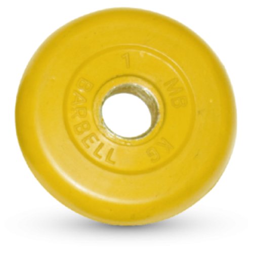 1 кг диск (блин) MB Barbell (желтый) 31 мм.