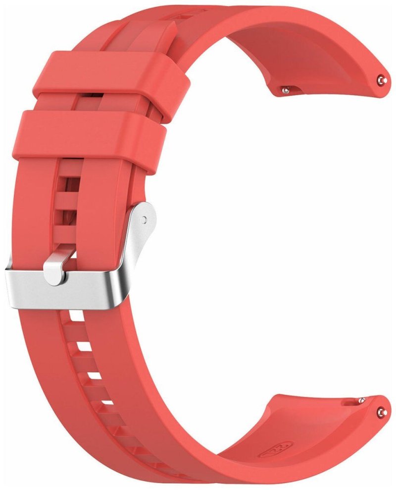 Ремешок Red Line для часов универсальный силиконовый рельефный, 22 mm, красный