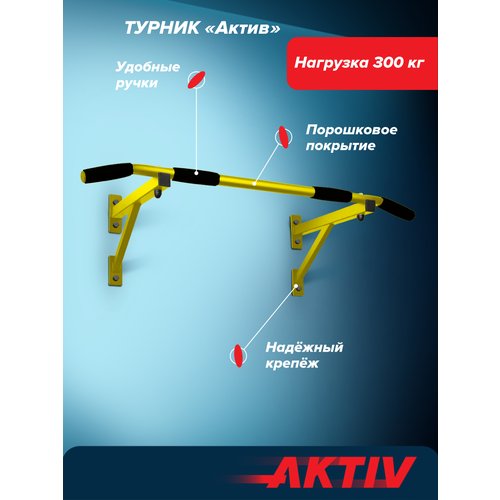 Турник настенный Aktiv желтый разборный Aktiv/Absolute Champion