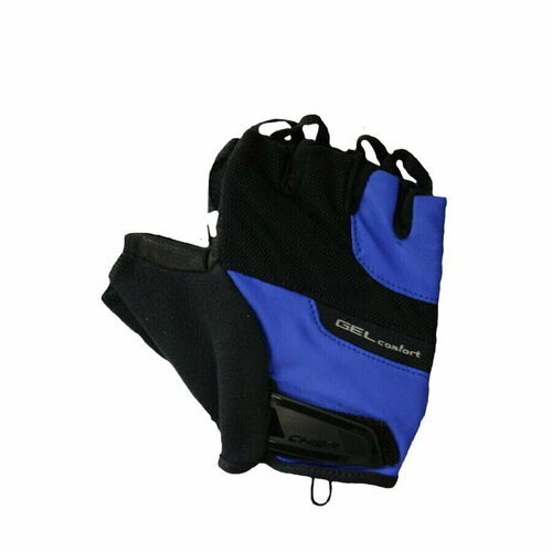Велоперчатки CHIBA Gel Comfort с доп. гелевой протекцией синие, S
