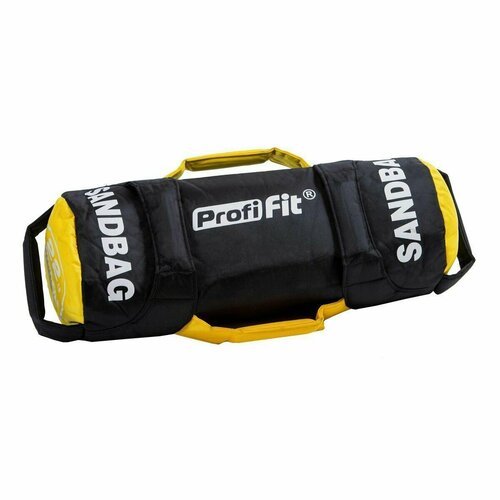Сумка для отягощений ProfiFit Sand Bag, утяжеление до 10 кг, Цвет - Черно-желтый