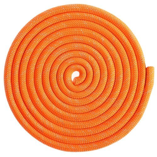 Гимнастическая скакалка утяжелённая Grace Dance полиэстеровая с люрексом оранжевый 300 см