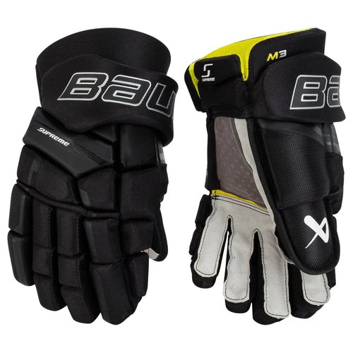 Перчатки хоккейные BAUER Supreme M3 S23 SR 1061898 (14 / черный)