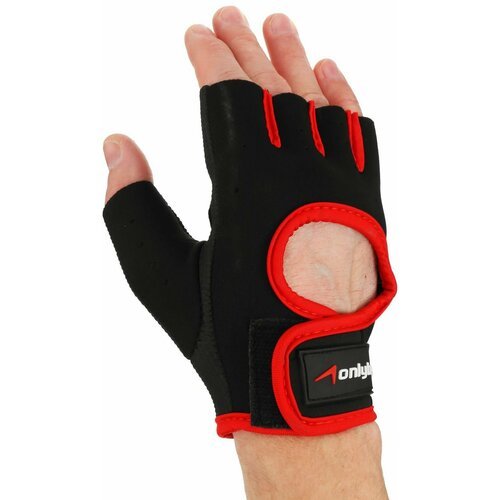 Перчатки спортивные без пальцев для фитнеса, велоперчатки мужские женские, митенки размер XL, цвет чёрный/розовый