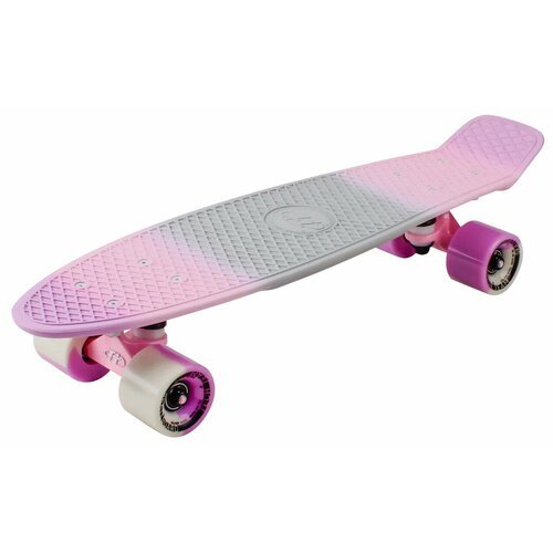 Скейтборд пластиковый Multiсolor 22 pink/white 1/4 TSL-401МP