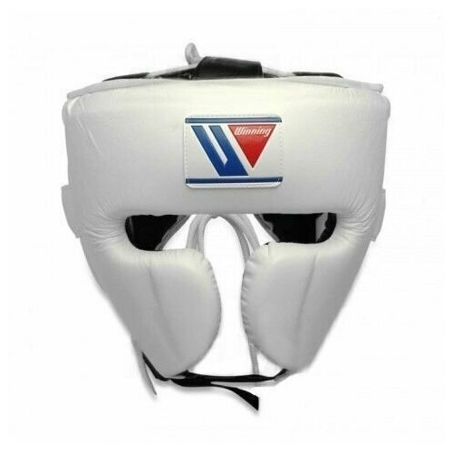 Шлем боксерский WINNING BOXING HEADGEAR FG-2900 FACE GUARD DESIGN, размер L, белый