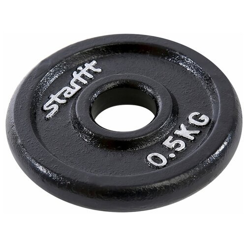 Диск чугунный STARFIT BB-204 0,5 кг, d=26 мм, черный