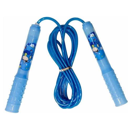 E32632-1 Скакалка ПВХ с пластиковыми ручками 2,8 м. (синяя)