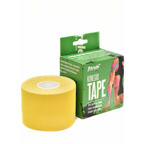 FitRule Кинезио тейп Kinesio Tape (5 cм х 5 м) (Желтый)