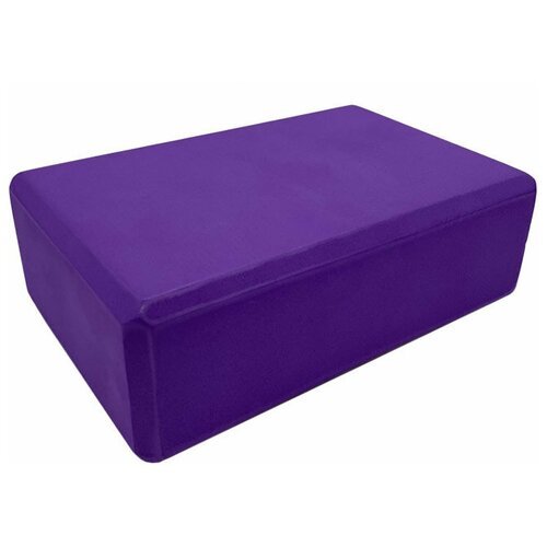 BE100-2 Йога блок полумягкий (фиолетовый) 223х150х76мм, из вспененного ЭВА (A25569)