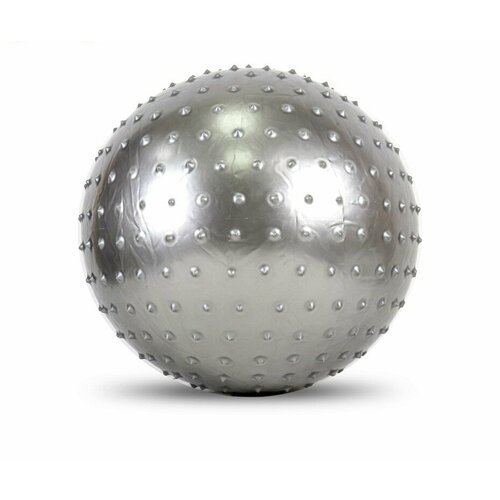 Надувной гимнастический мяч для фитнеса 45 см, серебряный
