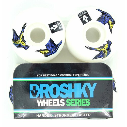 Комплект колес Droshky Wheel Blue Swallow Fight 52*32 mm для скейтборда