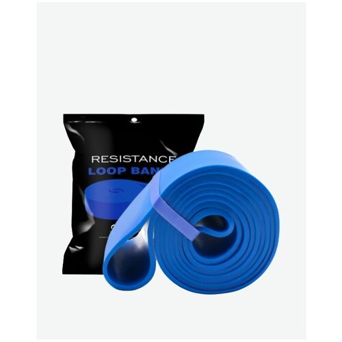 Эспандер, резиновая петля для подтягивания на турнике синяя, 68 кг
