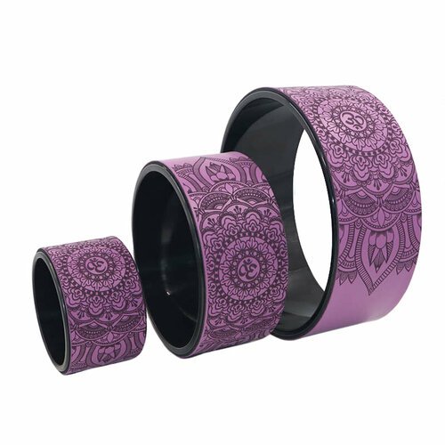 Комплект колес для йоги из 3-х штук фиолетовый Спортекс E41070