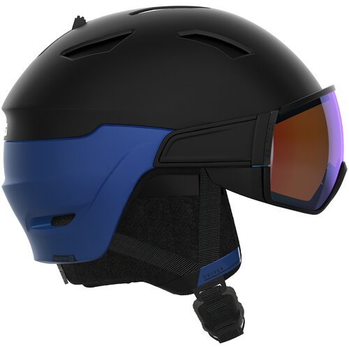 Шлем защитный Salomon, Driver 2021-2022, M, black/estate blue/solar