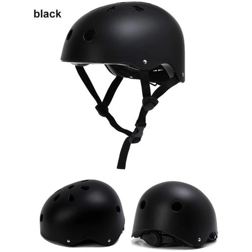 Шлем защитный для детей и взрослых, для электротранспорта / самокатов / велосипедов / скейтбордов, регулируемый по размерам, черный