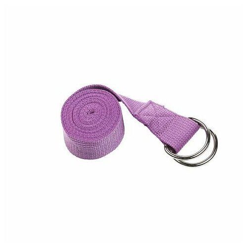 Ремень для йоги Prctz с металлическим карабином YOGA STRAP, фиолет.