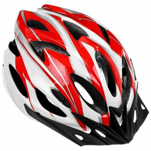 Шлем велосипедиста, р. L, обхват 56-63 см, цвет красный
