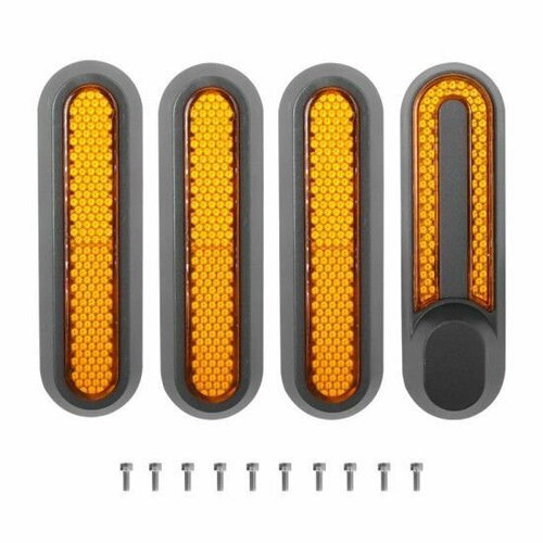 Накладки заглушки пыльники вилки пластиковые для Xiaomi M365, M365 PRO желтые