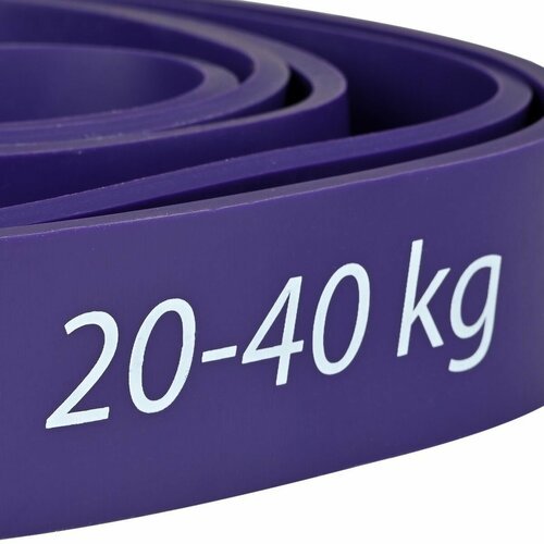 Резинка для подтягивания на турнике / Эспандер ленточный фиолетовый ITEX SPORT (сопротивление 20-40 кг, размер силовой ленты 208х3.3х0.45 см)