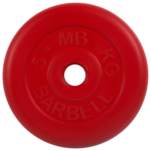 Диск MB Barbell Стандарт MB-PltB/C31 5 кг 1 шт. красный