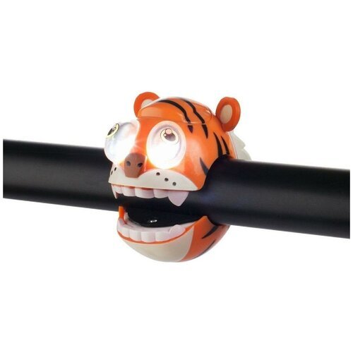 Фонарик для самоката Crazy Safety Tiger, 11 см, оранжевый/черный
