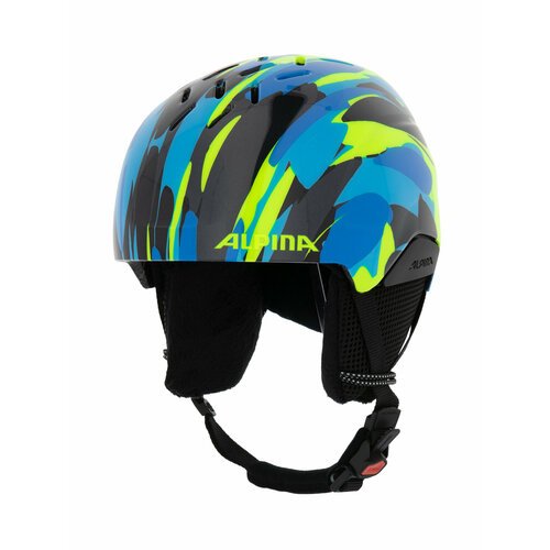 Шлем защитный ALPINA, 2023-24 Pizi, 51-55, neon-blue green gloss