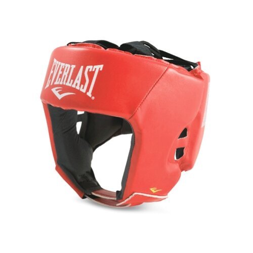 Шлем боксерский Everlast, Amateur Competition PU, S, красный/черный