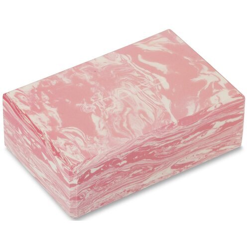 Блок для йоги INDIGO IN259 Мраморный розовый 22,8*15,2*7,6 см