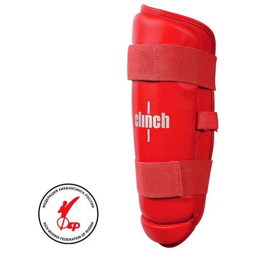 Защита голени Clinch Shin Guard Kick ФКР (XL, Красный)