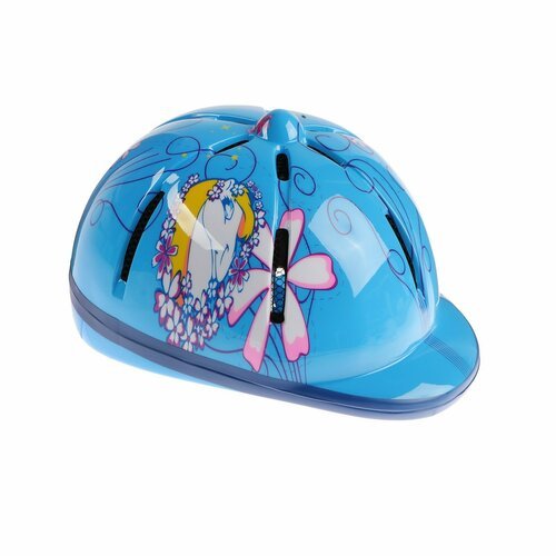 Шлем для верховой езды, детский, голубой