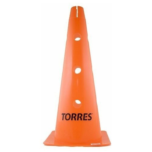 Конус тренировочный TORRES TR1011, пластик, высота 46 см, с отв. для штанги TORRES, оранжевый