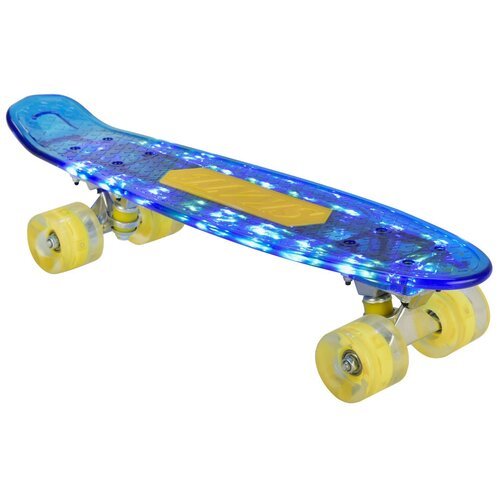Скейтборд Navigator Т20013, 22x11, синий/желтый
