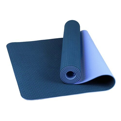 Коврик для йоги TPE 6 мм (синий/голубой)