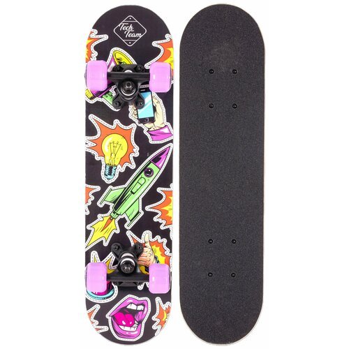Деревянный скейтборд PROFI (фиолетовый)