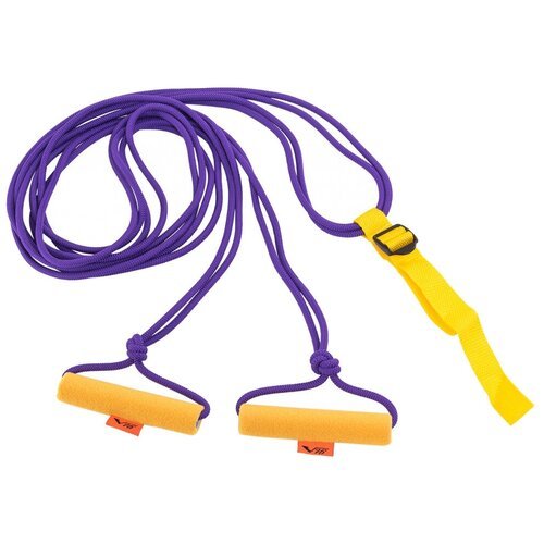Эспандер для лыжника (боксера, пловца) V76 ЭЛМ-2Р-К малый двойной 165 х 20 см 12 кг фиолетовый/желтый