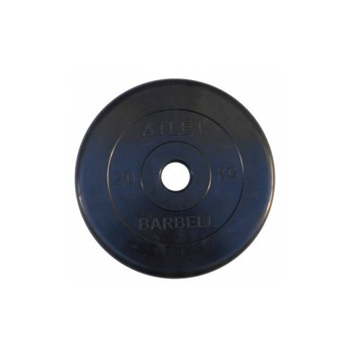 28951-38531 Диск обрезиненный BARBELL ATLET 20 кг / диаметр 51 мм, MB-AtletB51-20
