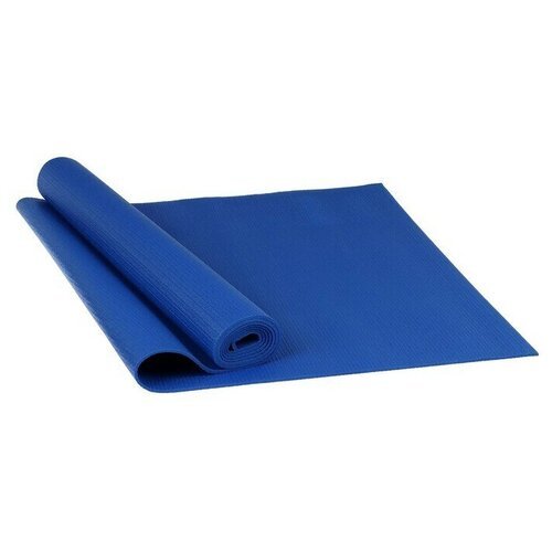 Коврик для йоги 173 х 61 х 0,4 см, цвет темно-синий (1 шт.)
