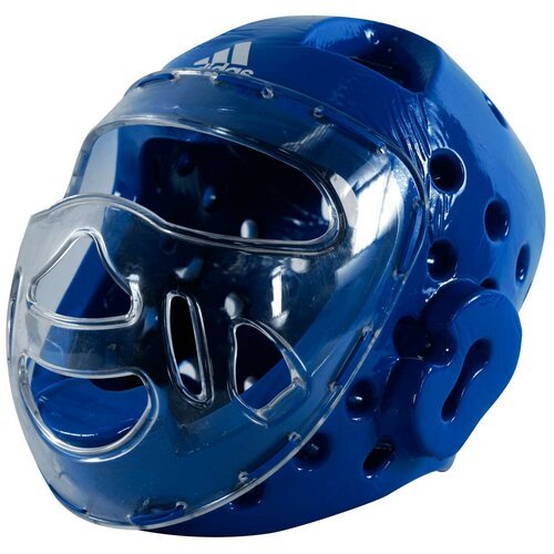 Шлем для тхэквондо с маской Head Guard Face Mask WT синий (размер L)