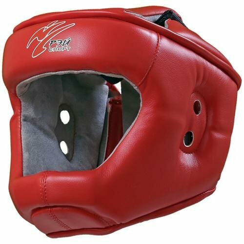 Ш45sИВ Шлем для контакт. единоборств бампер, иск. кожа, размер S (цвет красный)