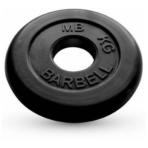 Диск обрезиненный Barbell d 51 мм черный 2,5 кг